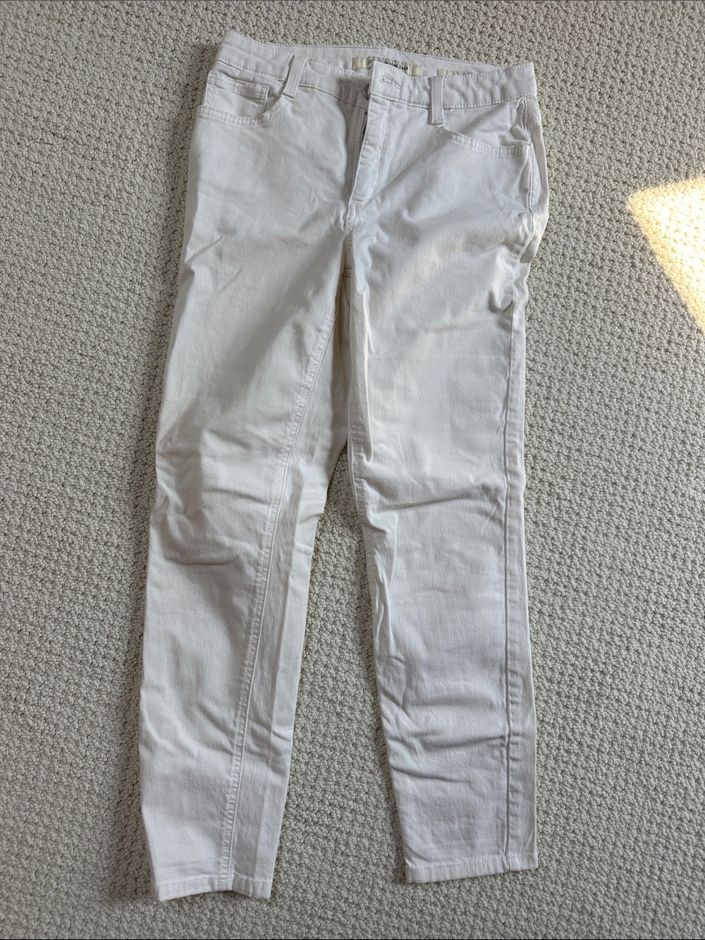 Jones New York White Women's Straight-Leg Jeans